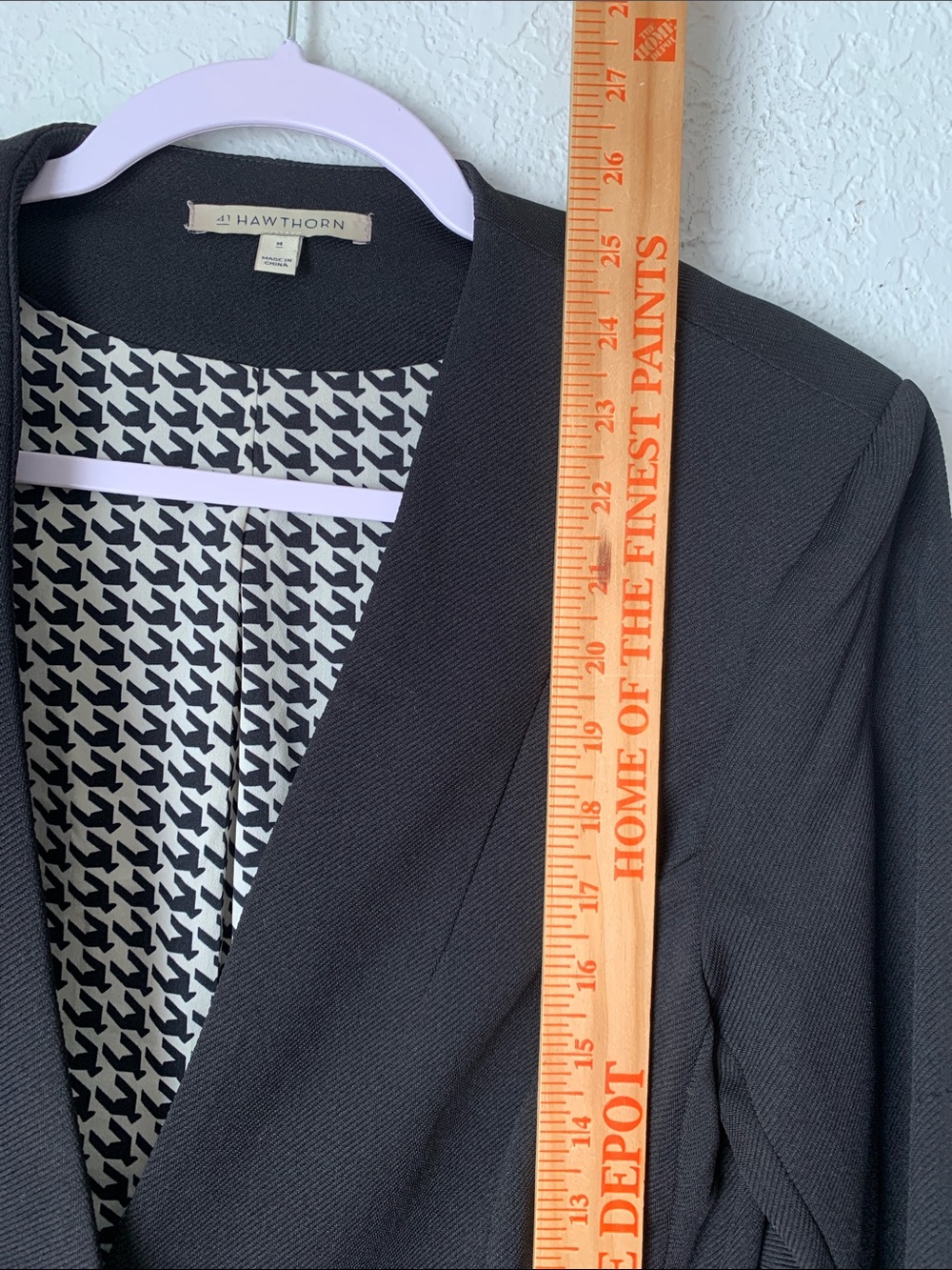 41 Hawthorn Black Women's Tailored Blazer Jacket - Classic One-Button Size M - Picture 4 of 9